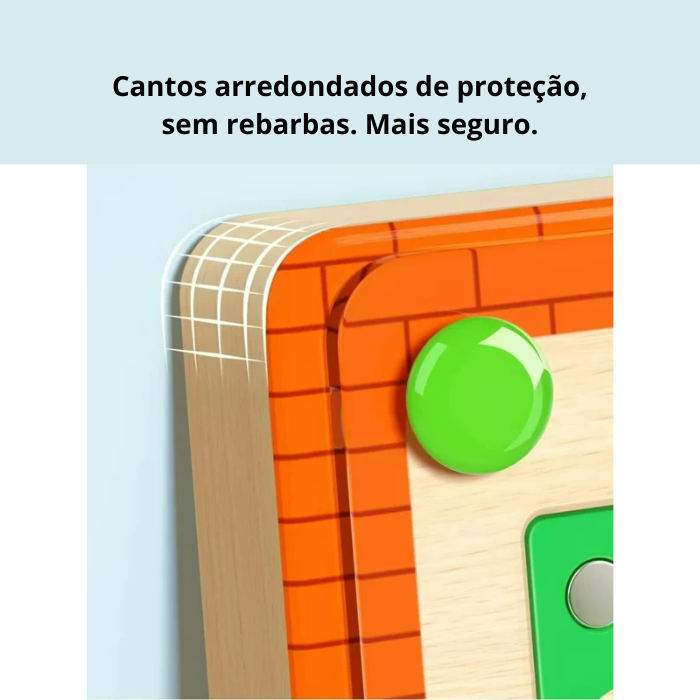 Labirinto Magnético Infantil — Concentração e Raciocínio Lógico