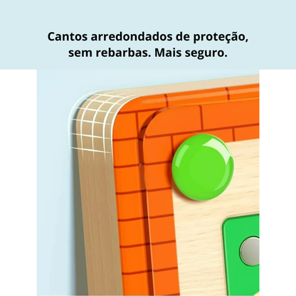 Labirinto Magnético Infantil — Concentração e Raciocínio Lógico