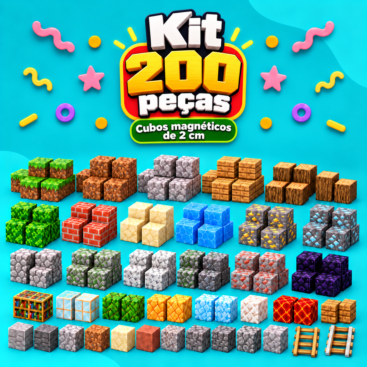 Monta Mundo kit 200 peças